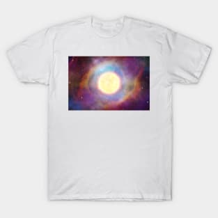 Bright supernova against colorful nebula cosmos sky T-Shirt